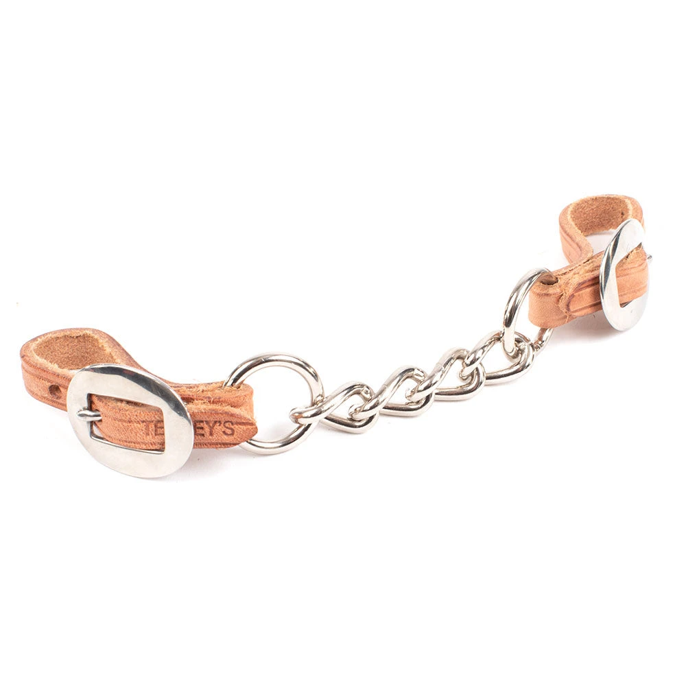 Hermann Oak Leather Single Chain Curb Strap - Image 2