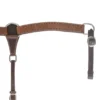 Teskey's Chocolate Roughout Breast Collar With Brown Buckstitch