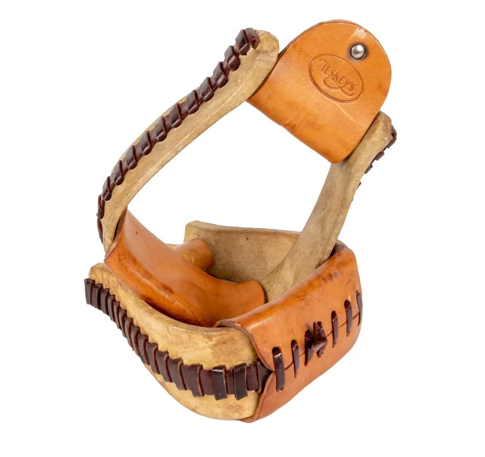Teskey's 3" Light Oil Rawhide Stirrups