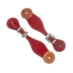 Bob Scott Spur Straps With Josh Ownbey Buckles - Red