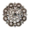 Crystal Bright Silver Rhinestone Concho