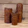 Leather Steer Glass Cover Set