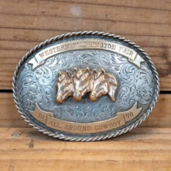1970 Western Washington Fair All Around Cowboy Belt Buckle