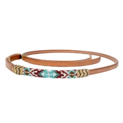 Teskey's Hand Beaded Maroon & Turquoise Over & Under