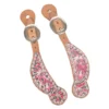 Teskey's Western Pink Flamingo Spur Straps - Youth