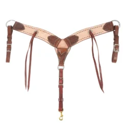 Teskey's 3" Roughout Buckstitch Breast Collar With Strings