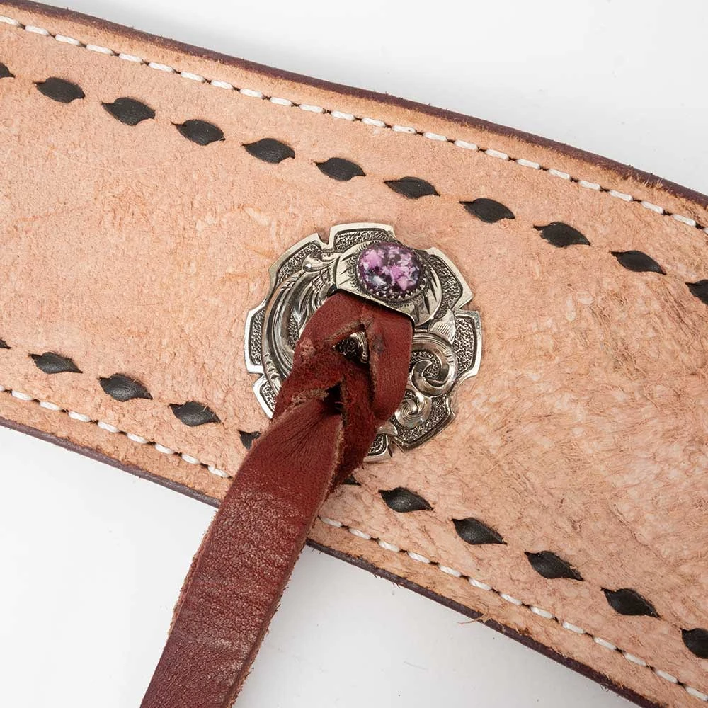 Teskey's 3" Roughout Buckstitch Breast Collar With Strings - Image 2