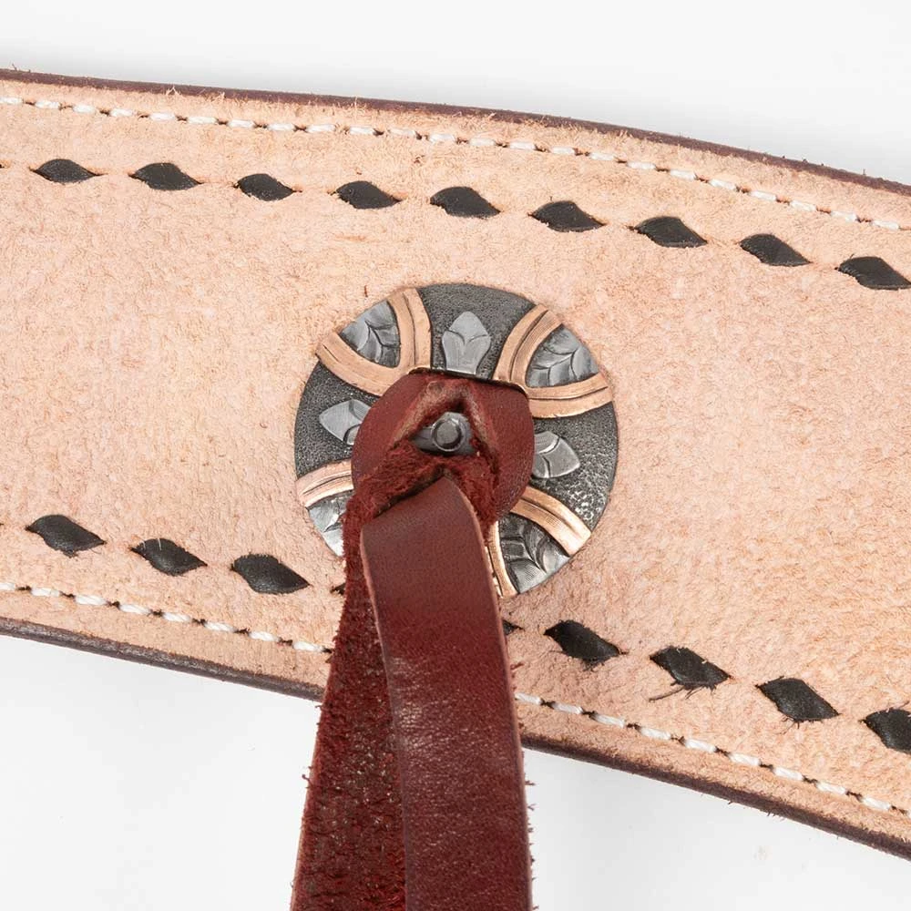 Teskey's 3" Roughout Buckstitch Breast Collar With Strings - Image 4