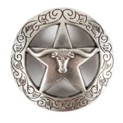 Silver Star Longhorn Concho