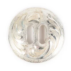 Silver Floral Slotted Concho