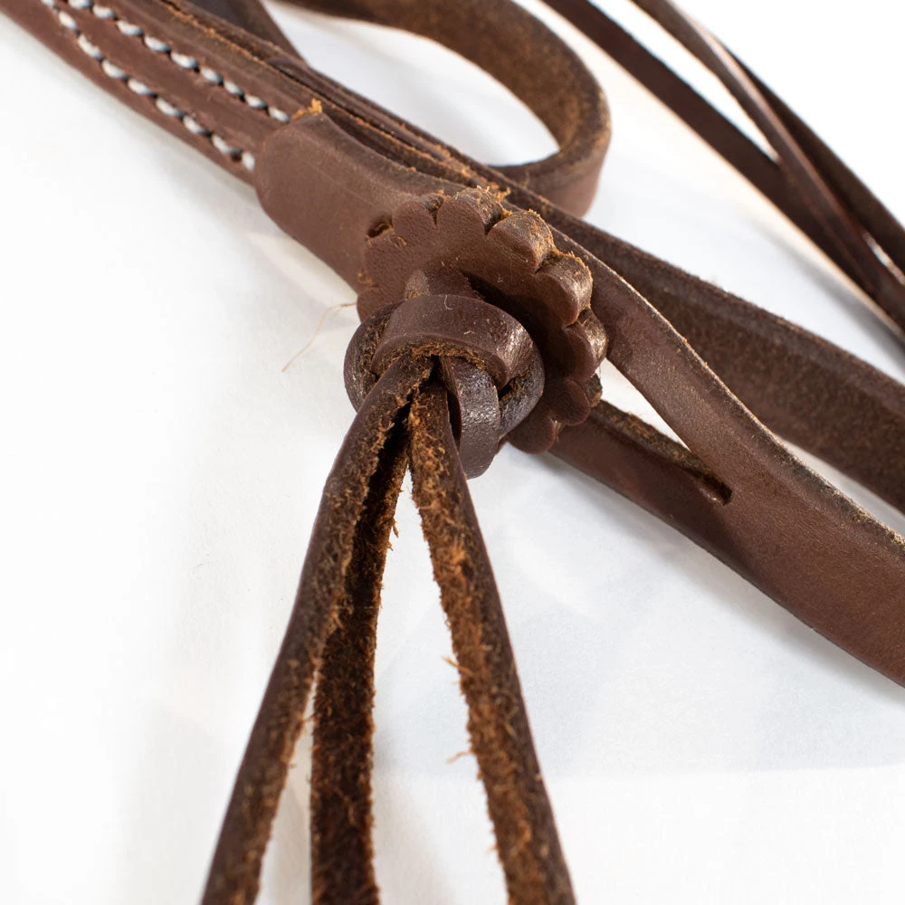 Patrick Smith Roping Rein With Pineapple Knot Tie Ends - Image 3