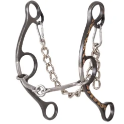 Classic Equine Sherry Cervi Diamond Floral Long Shank O-Ring Square Snaffle Gag Bit