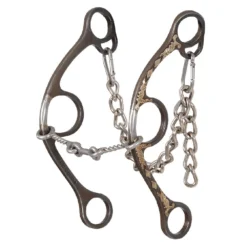 Classic Equine Sherry Cervi Diamond Floral Long Shank Small Twisted Wire Dogbone Gag Bit