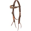 Martin Saddlery Dark Framed Diamond Stamped Browband Headstall