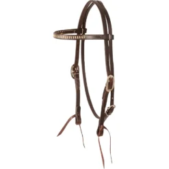 Martin Saddlery Chocolate Rawhide Lacing Browband Headstall