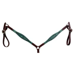 Teskey's Chocolate Shaped Floral Breast Collar W/Buck Stitch