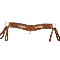 Teskey's Saddlery Medium Oil Floral Tooled Tripping Collar