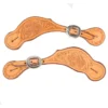 Teskey's Floral Tooled Spur Straps