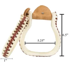 1" Bleached Rawhide Bell Stirrups