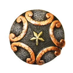 Copper Swirl Concho With Star Center