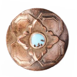 Copper Concho With Turquoise Dot